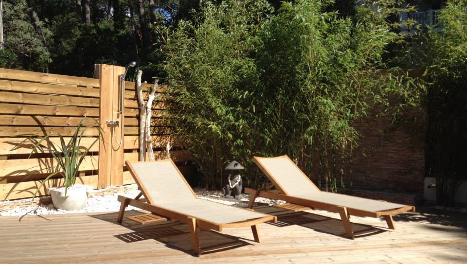 teak outdoor Sunbed for villa project
